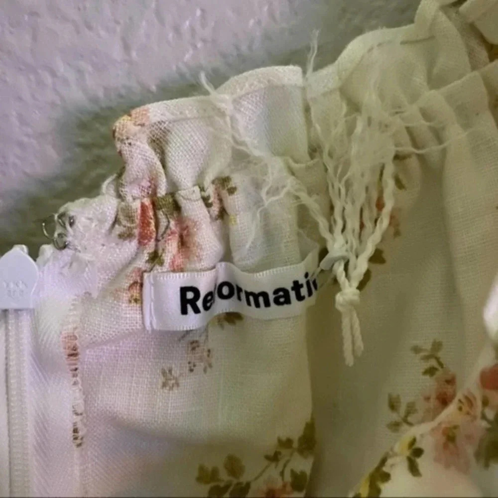 Reformation Robles Mini Dress Linen B624 - Picture 4 of 4